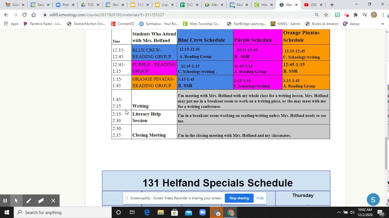 Room 131's Explanation of Writing Times