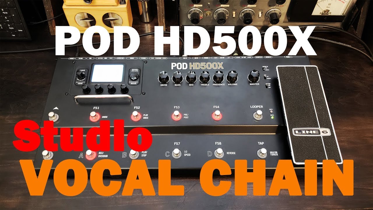 POD HD500X Patch MIC XLR Vocal Chain Compressor Reverb Delay LINE6