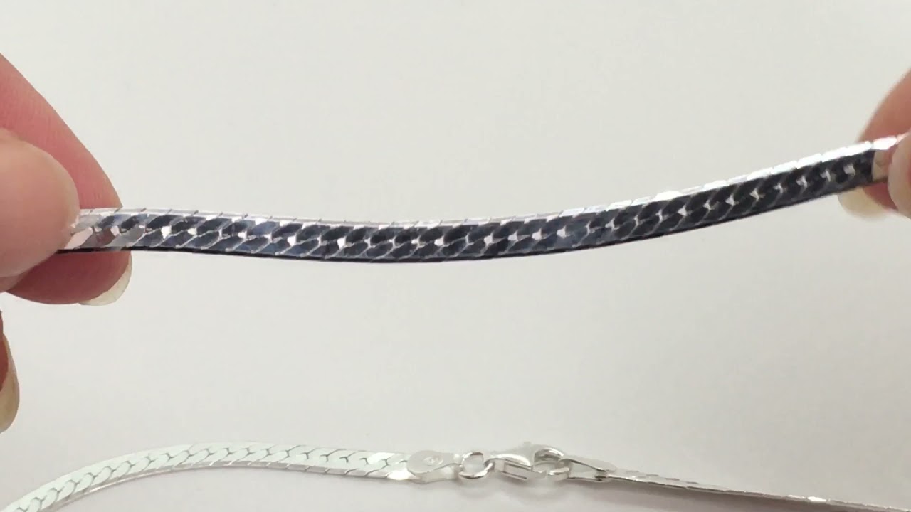 Cha&icirc;ne collier homme maille serpent plat Thaninabijoux