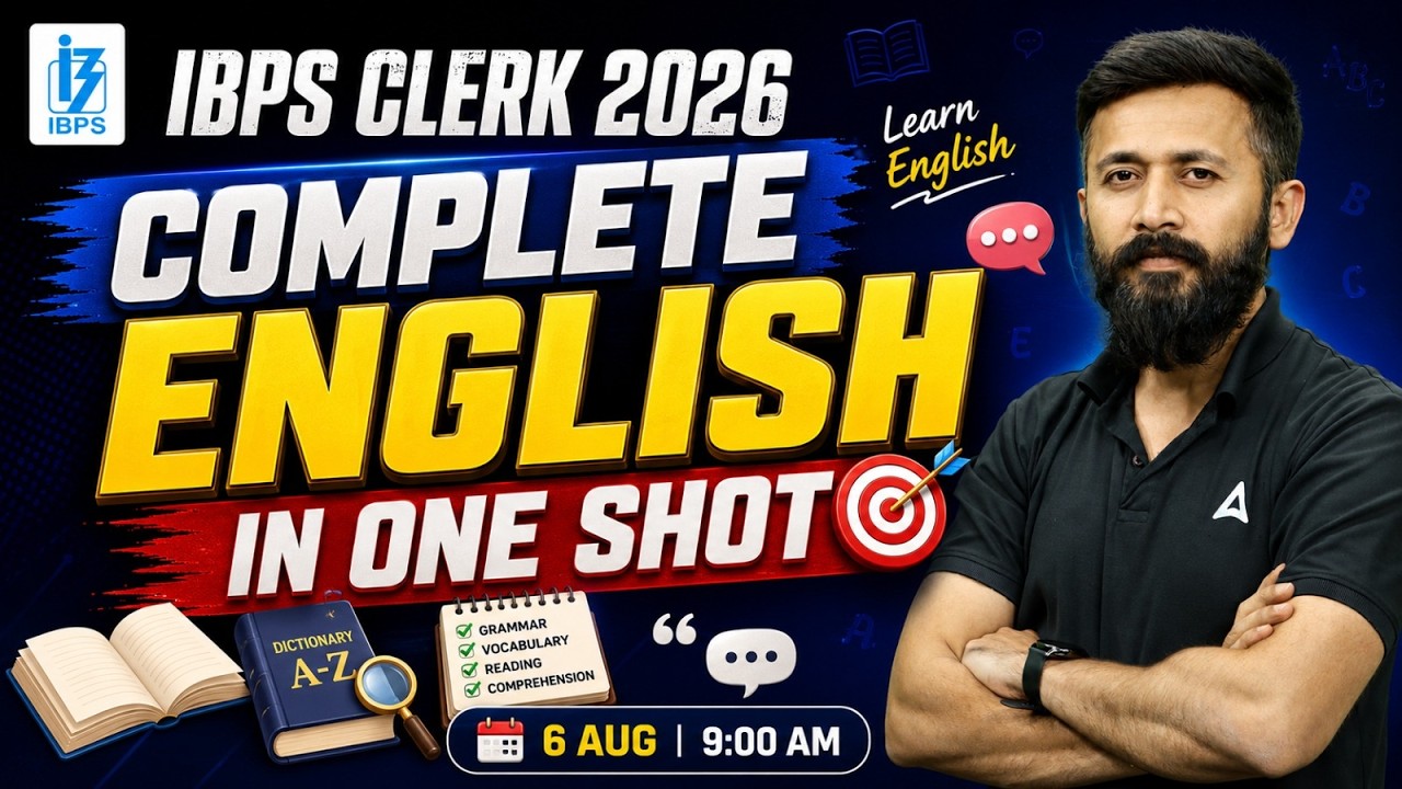 IBPS Clerk 2026 English | Complete English in One Shot | Exam Preparation