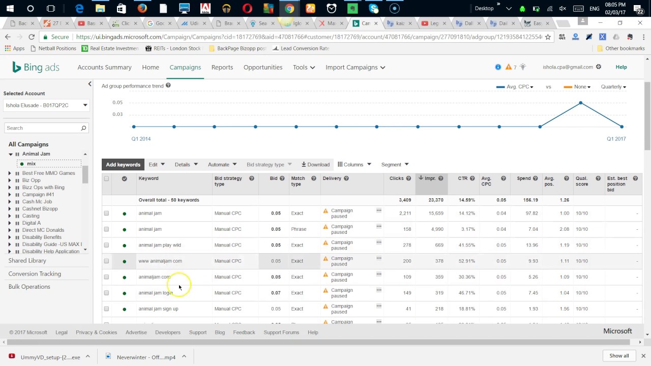 Bing Keyword Search