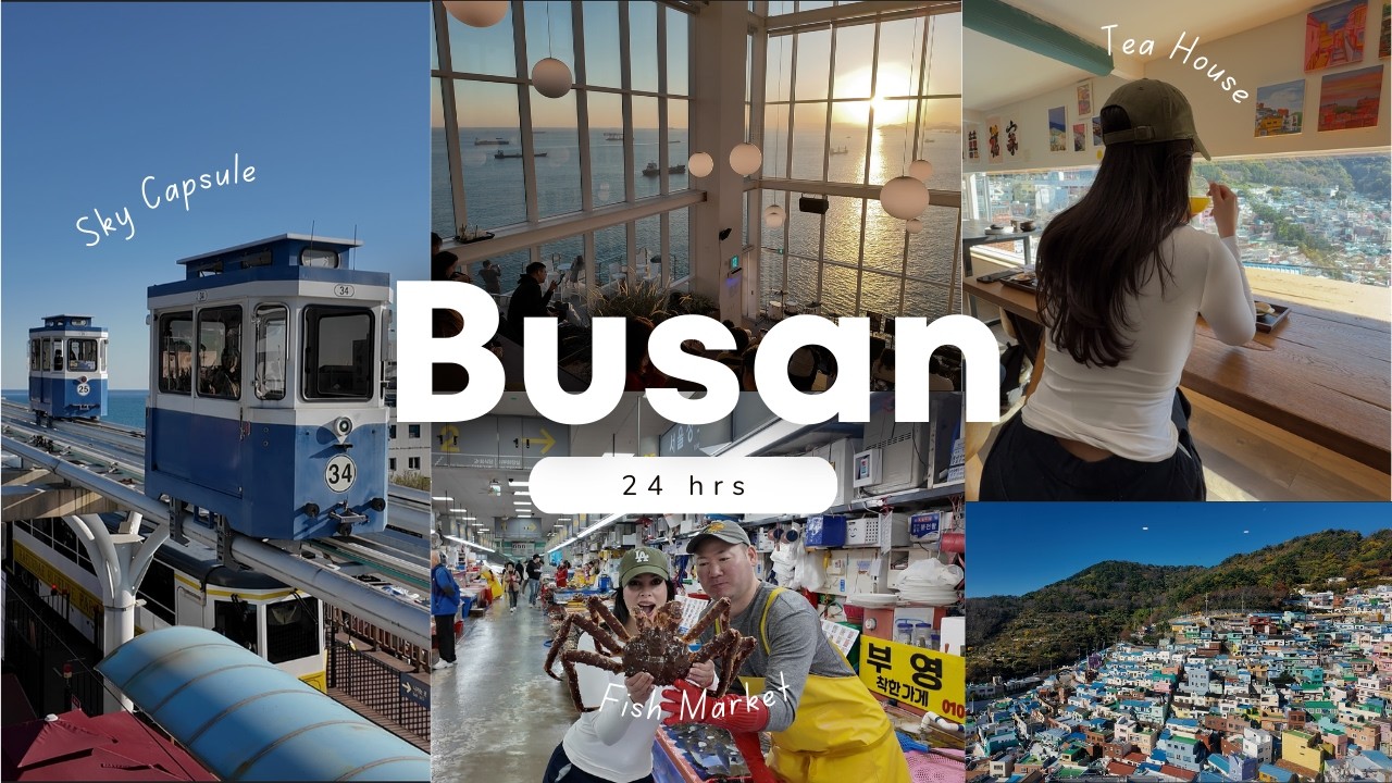 A Day in Busan 🇰🇷 | Travel Itinerary  | Gamcheon Village, Sky Capsules & Korea’s Famous Fish Market