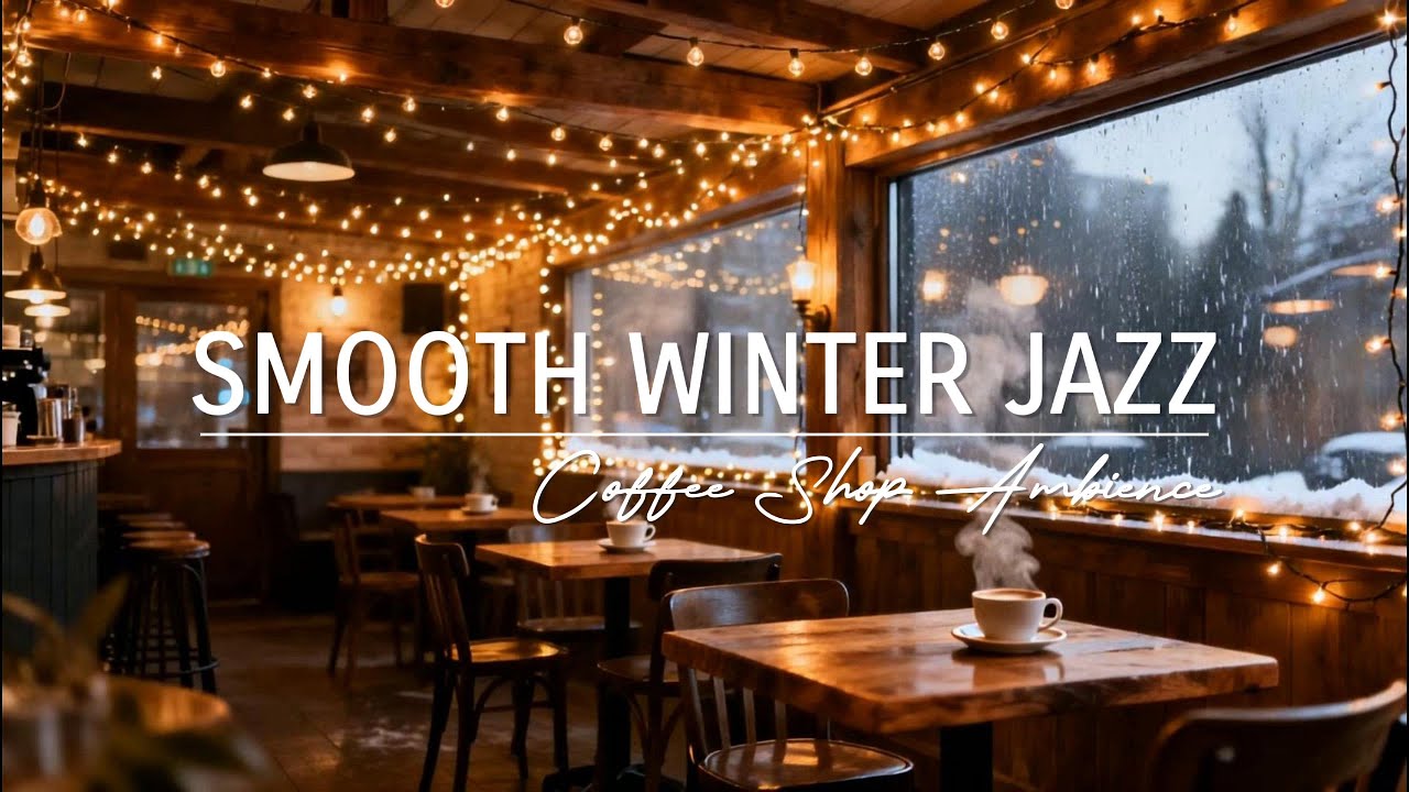 Jazz Relaxing Music ~ Cozy Winter Porch Ambience ⛄Smooth Jazz Music to work
