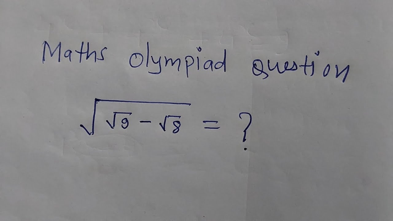 Olympiad tricky Question 