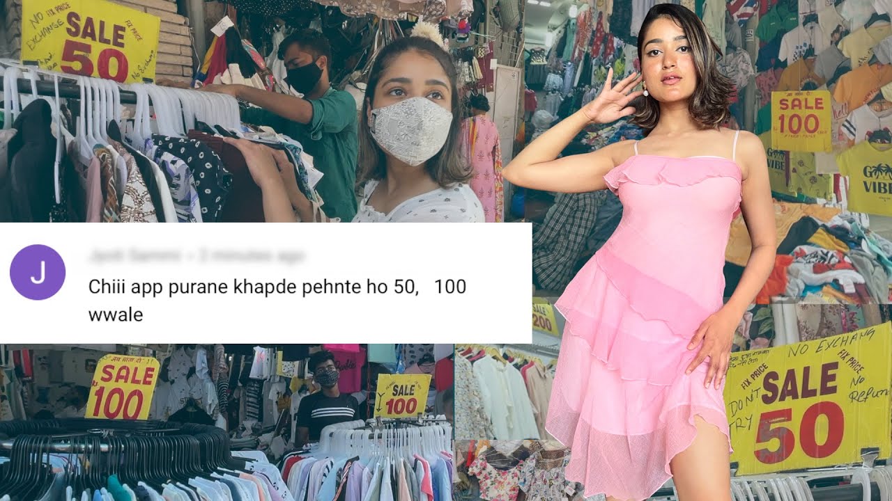 Buying Best Cheap Second Hand Clothes From Sarojini Nagar + Try On Haul 👌