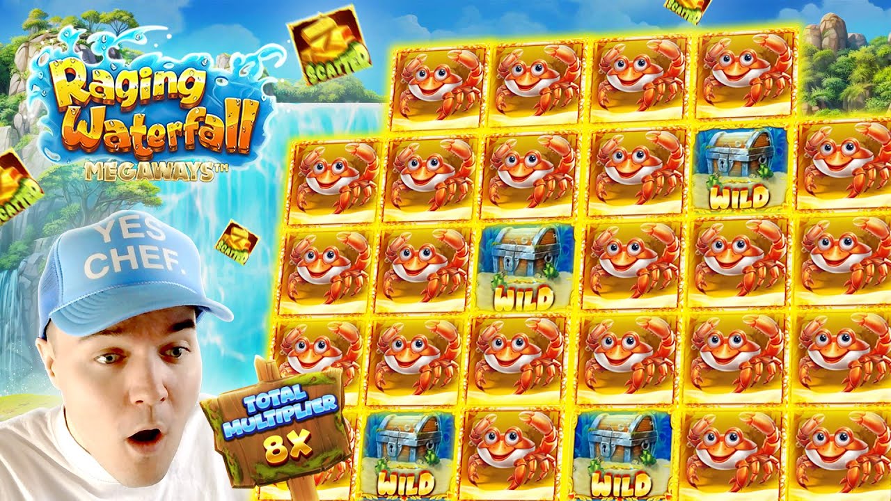This *NEW* slot is actually SO FUN! (Raging Waterfall Megaways Review)