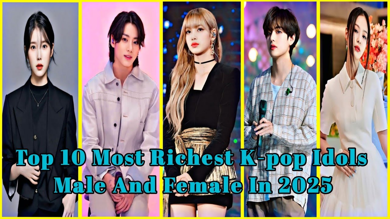 Top 10 Most Richest K-pop Idols Male And Female In 2025 #lisa #jennie #kpop #top10 #jungkook #bts