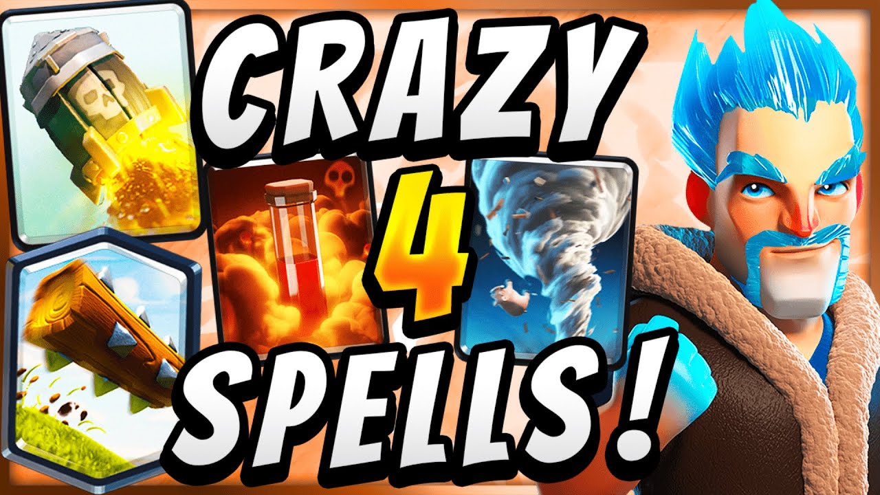 WINNING with ONLY SPELLS?! 4 SPELL ROCKET CYCLE! — Clash Royale