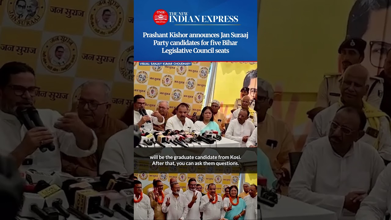 Jan Suraaj Party announces candidates for five Bihar Legislative Council seats