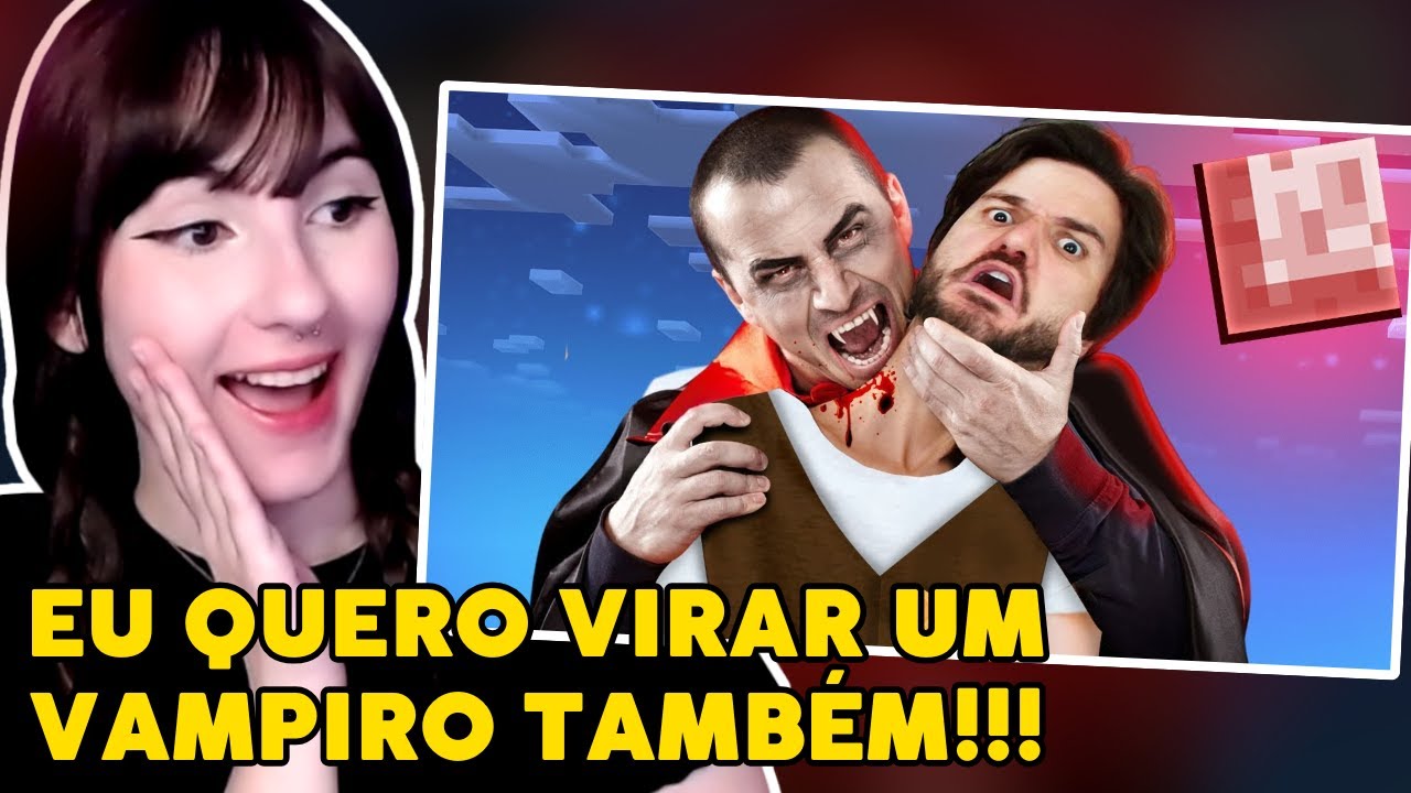 MINECRAFT, MAS EU SOU UM VAMPIRO! | Cátia react JAZZGHOST