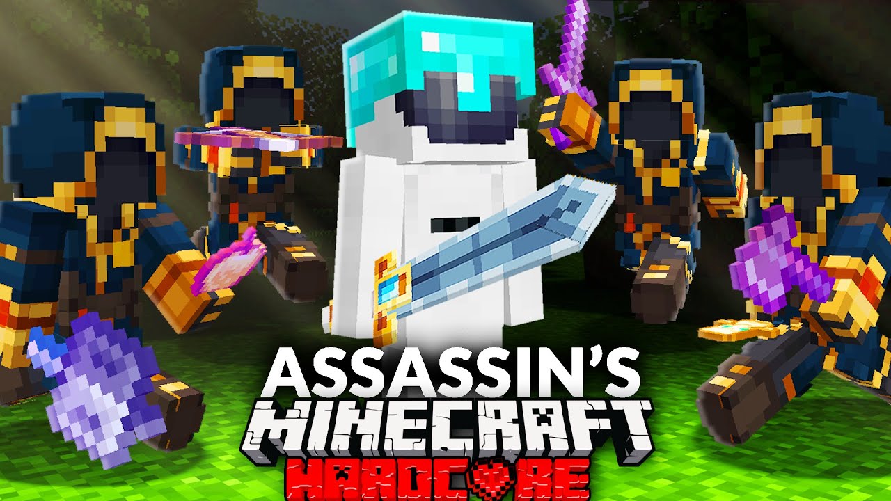 100 Players Simulate Minecraft's Assassins Tournament