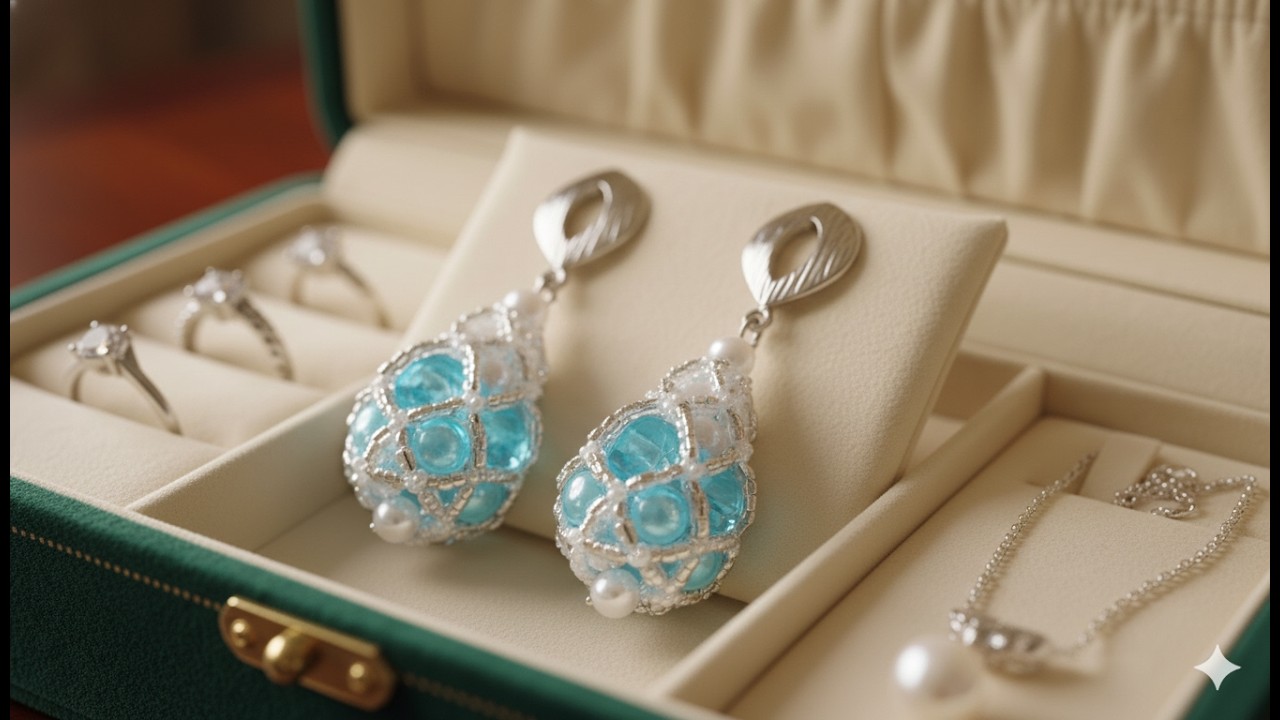 Artesanato passo a passo: Brinco de miçanga e pérolas😍 (handmade)- earing
