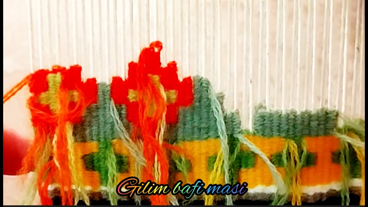 راهنمای قدم به قدم گلیم بافی ونکات مهم بافت نقشه گلیم سنتی 😇🧶