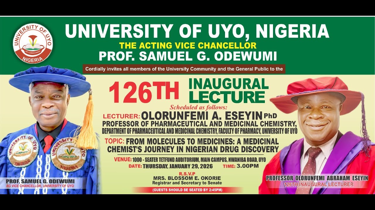 THE 126TH INAUGURAL LECTURE OF THE UNIVERSITY OF UYO