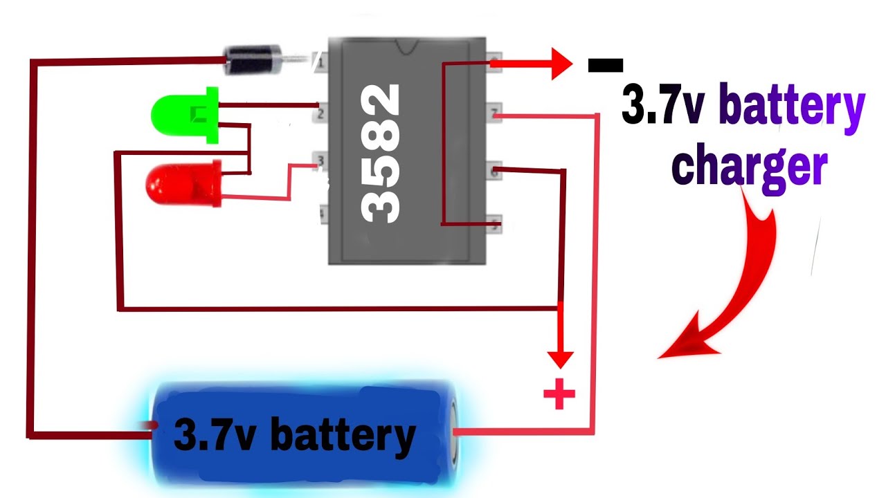 How to make 3.7v battery charger Using 3582ic | 3.7v battery charger | Pc Take