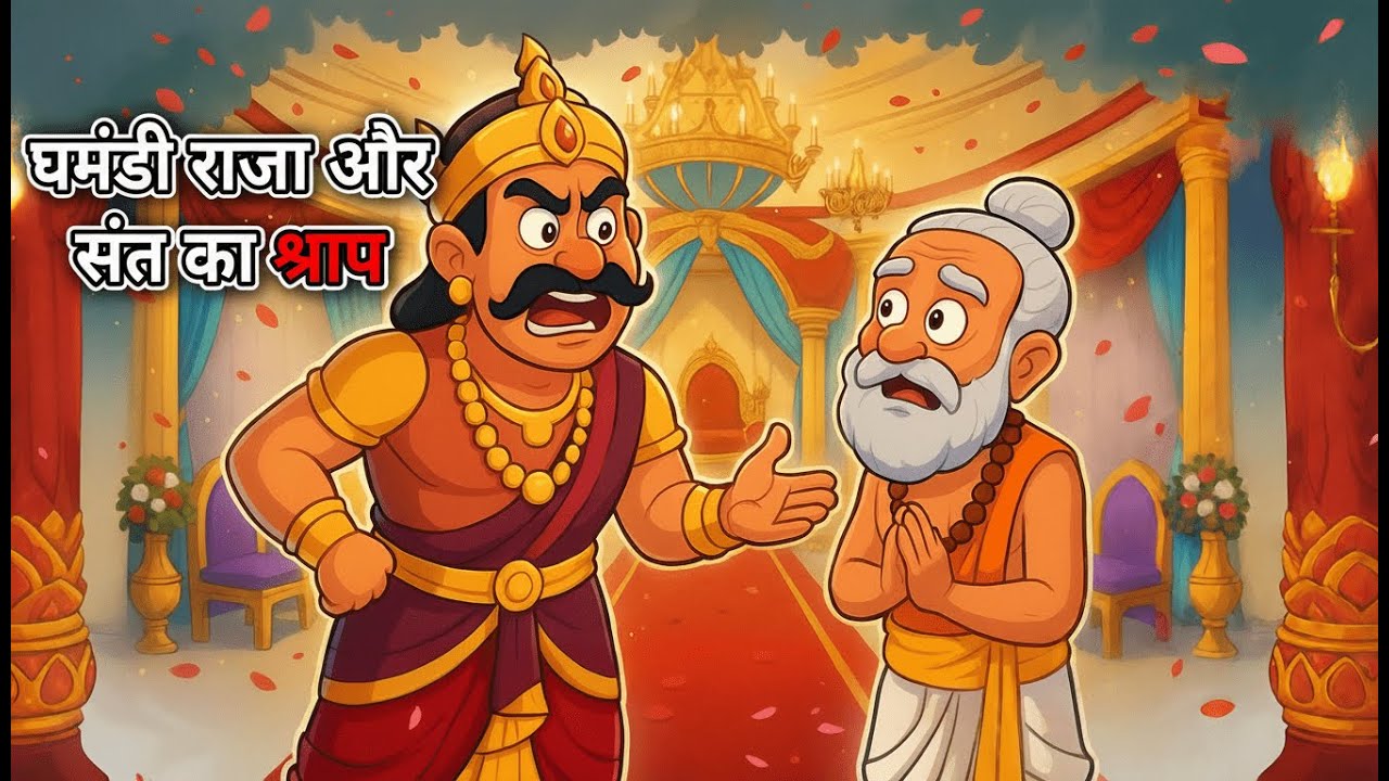 घमंडी राजा और संत का श्राप |HINDI KAHANIYA| CARTOON STORY | GHAMNDI RAJA | @DDStoryToon