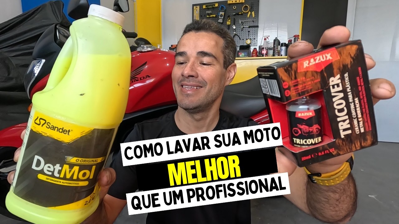 4 PRODUTOS PARA LAVAR A MOTO EM CASA - MELHOR DO QUE UM PROFISSIONAL!