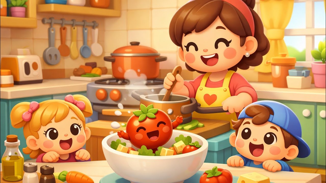  Aha Tomato Bade Majedaar😋 | Fun & Cute Hindi Kids Rhyme | Dancing Toddlers Song 🎶🍅