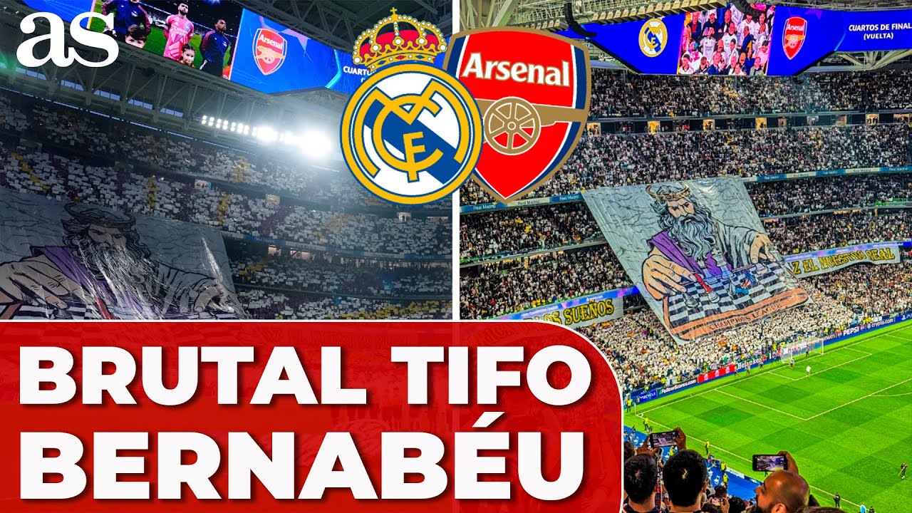 Un TIFO en el BERNABÉU a la altura de CHAMPIONS: el MADRID, a por la REMONTADA | MADRID - ARSENAL