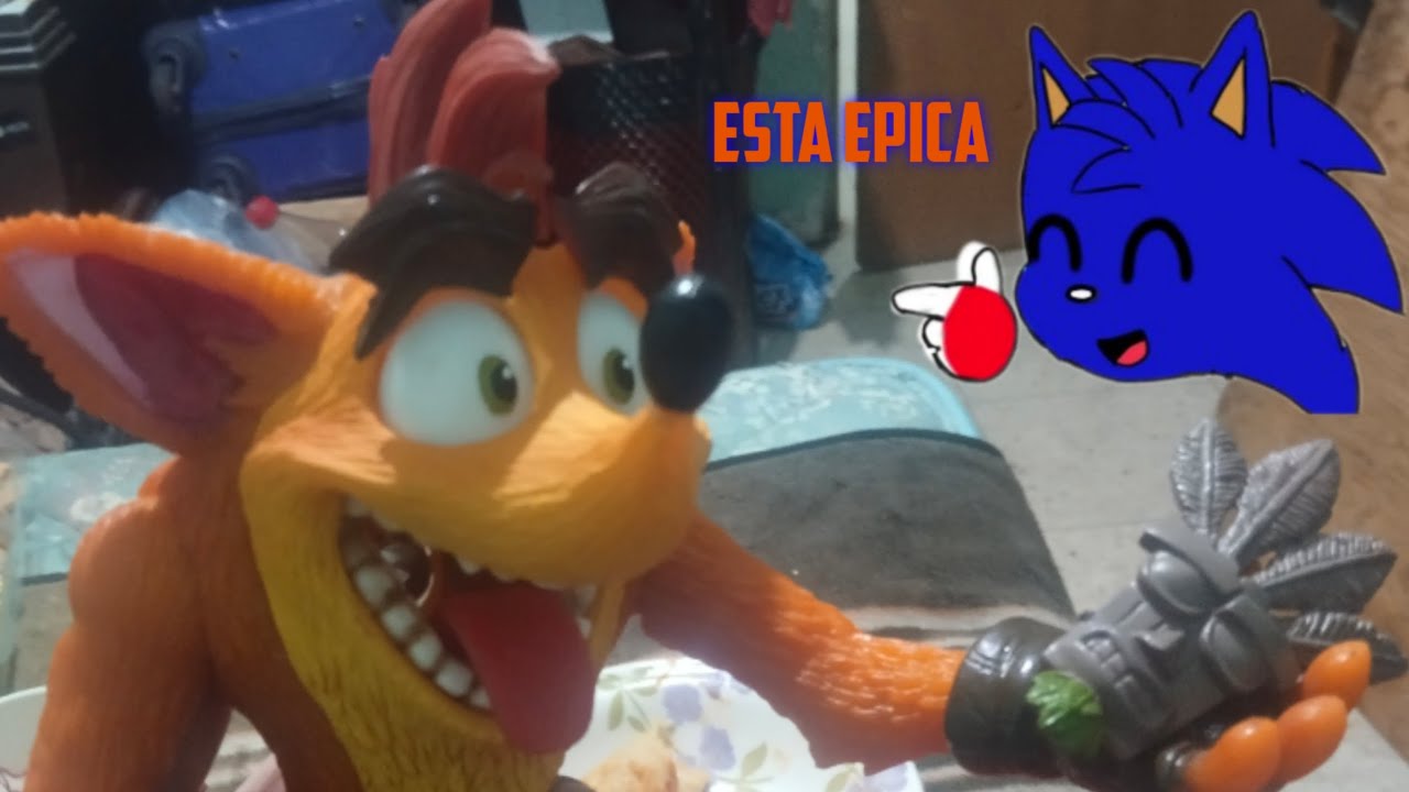 Figura bootleg de Crash Bandicoot con luces *mi regalo de reyes magos*