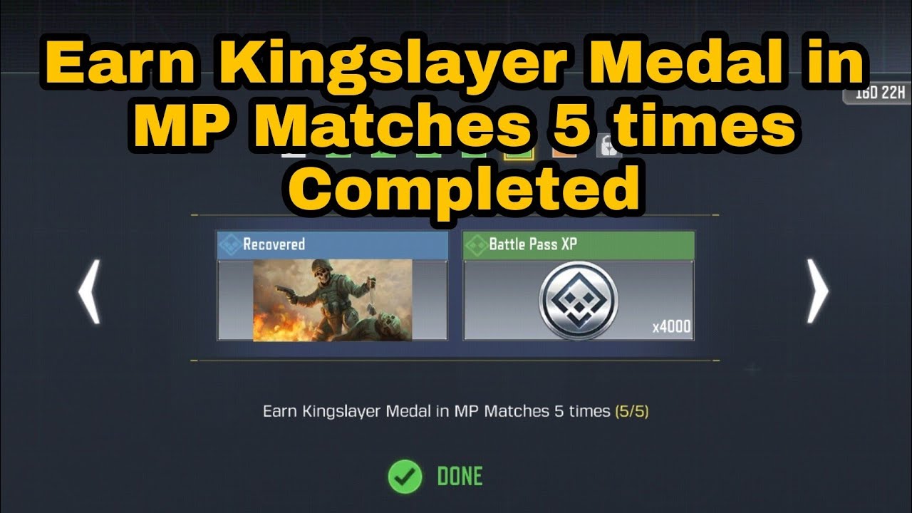 How to Earn Kingslayer Medal in MP Matches 5 Times | Kingslayer Medal COD Mobile | Wisdom Frost