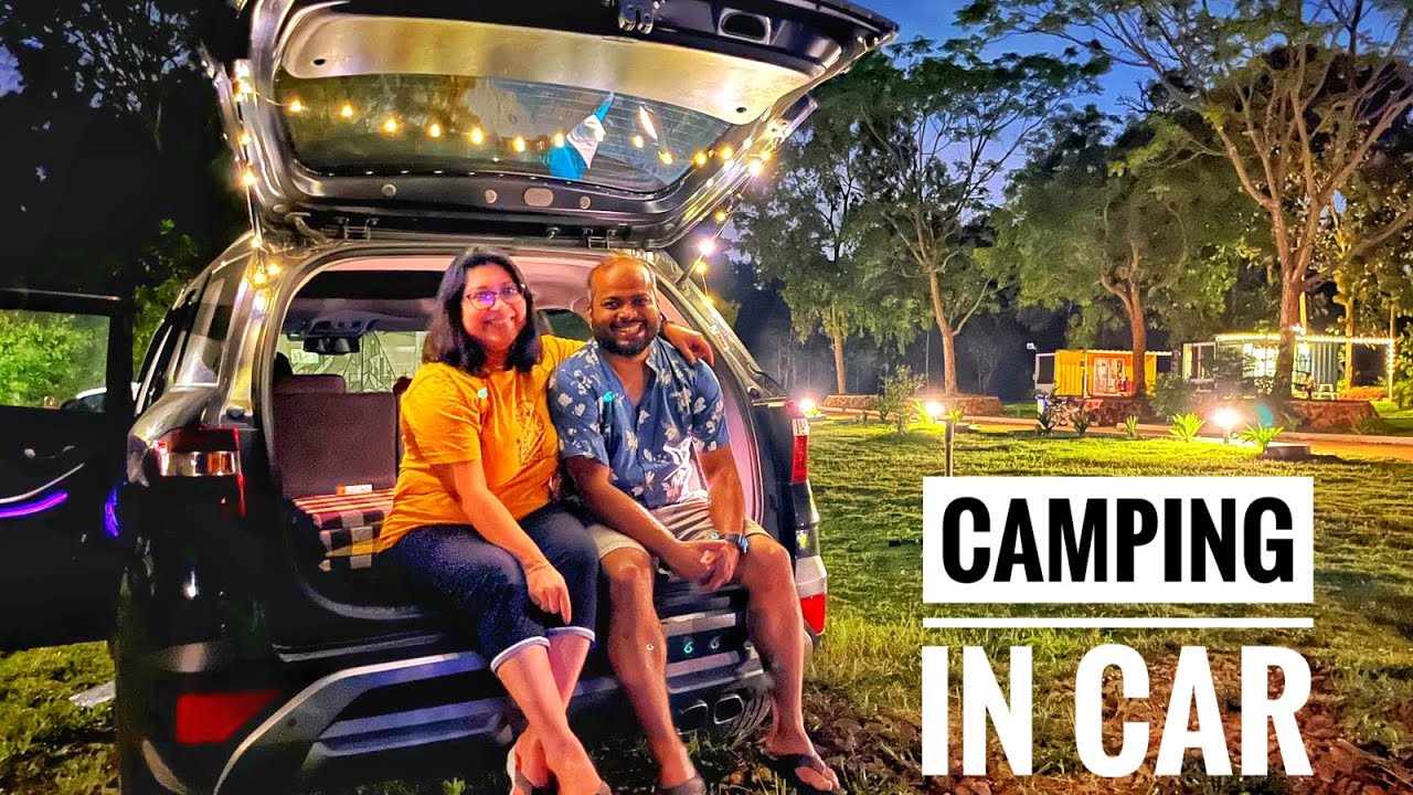 CAR CAMPING In Heavy Rain - Sleeping Inside CAR