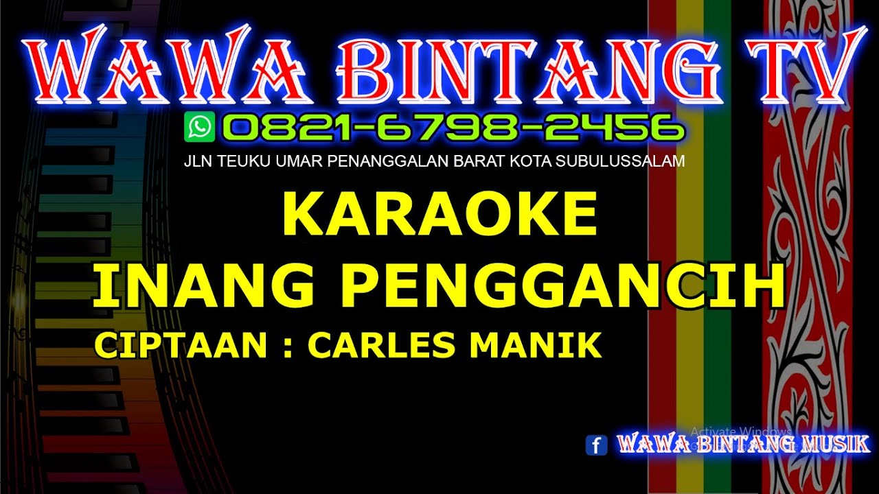 INANG PENGGANCIH KARAOKE || CIPT :CHARLES MANIK ||TRIO SIMERVARA