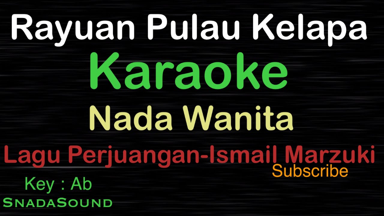 RAYUAN PULAU KELAPA-Lagu Perjuangan-Nasional|KARAOKE NADA WANITA​⁠ -Female-Cewek-Perempuan@UcokkuYasir
