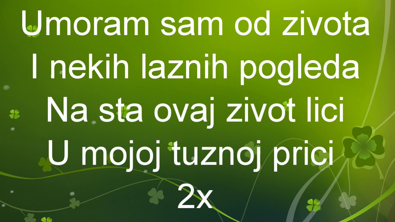 Jasar Ahmedovski - Umoran sam od zivota (Karaoke) sa tekstom