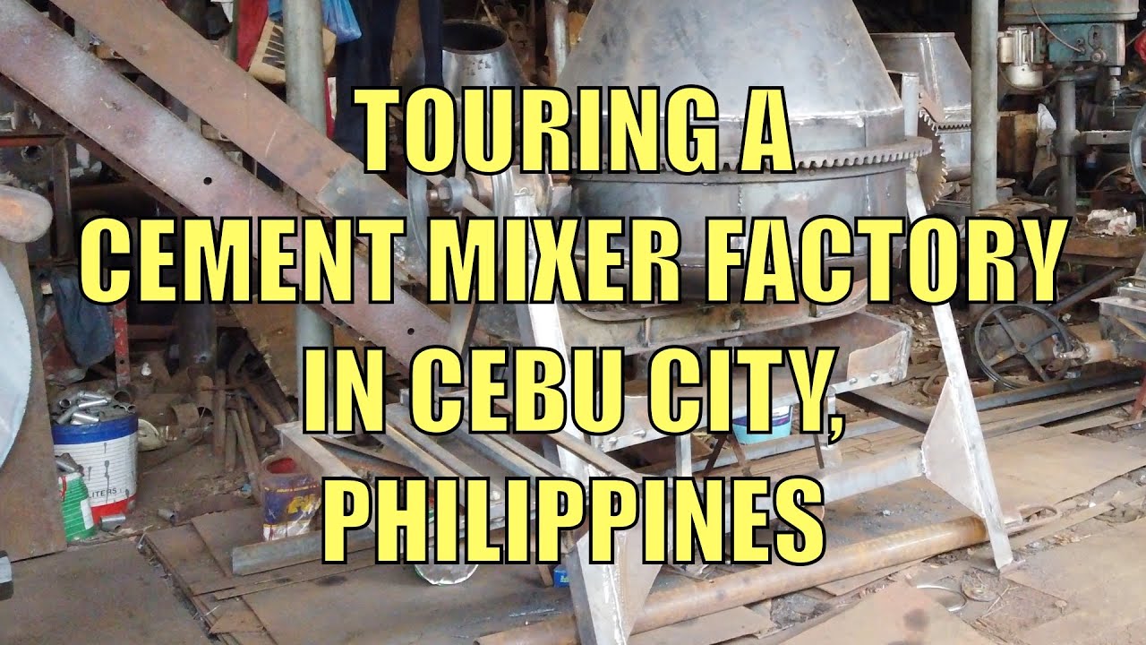 Touring A Cement Mixer Factory In Cebu City, Philippines. 4K