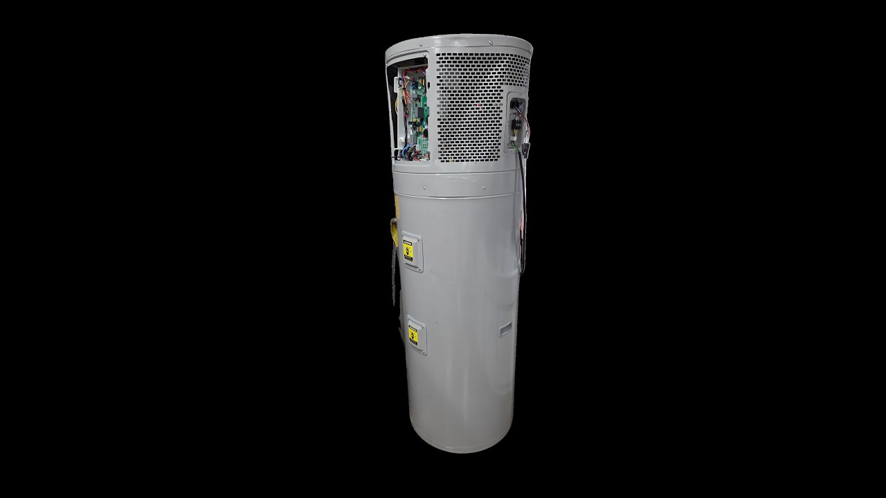 First in America! 75 gallon solar hybrid heat pump hot water heater.  Runs on solar, grid or both.