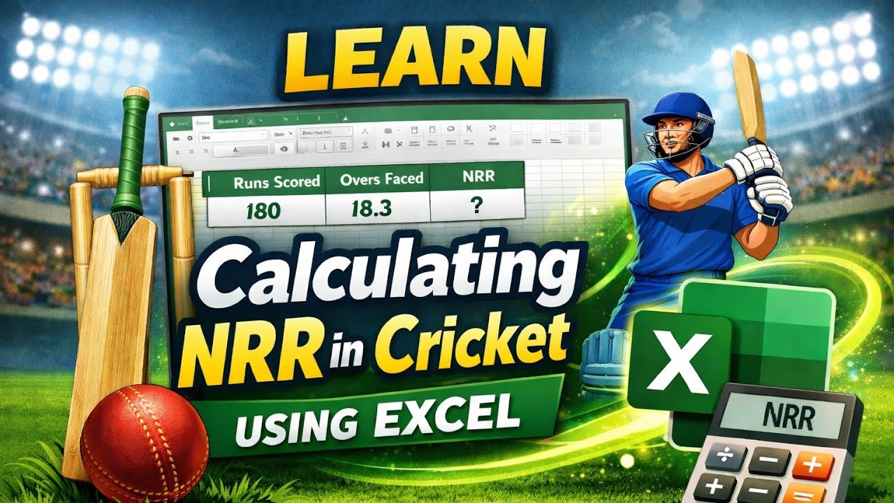 T20 World Cup 2026 & IPL 2026: Understand NRR and Build Your Own Calculator in Excel