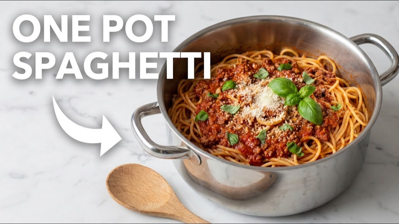 EASY One Pot Spaghetti with Meat Sauce Recipe