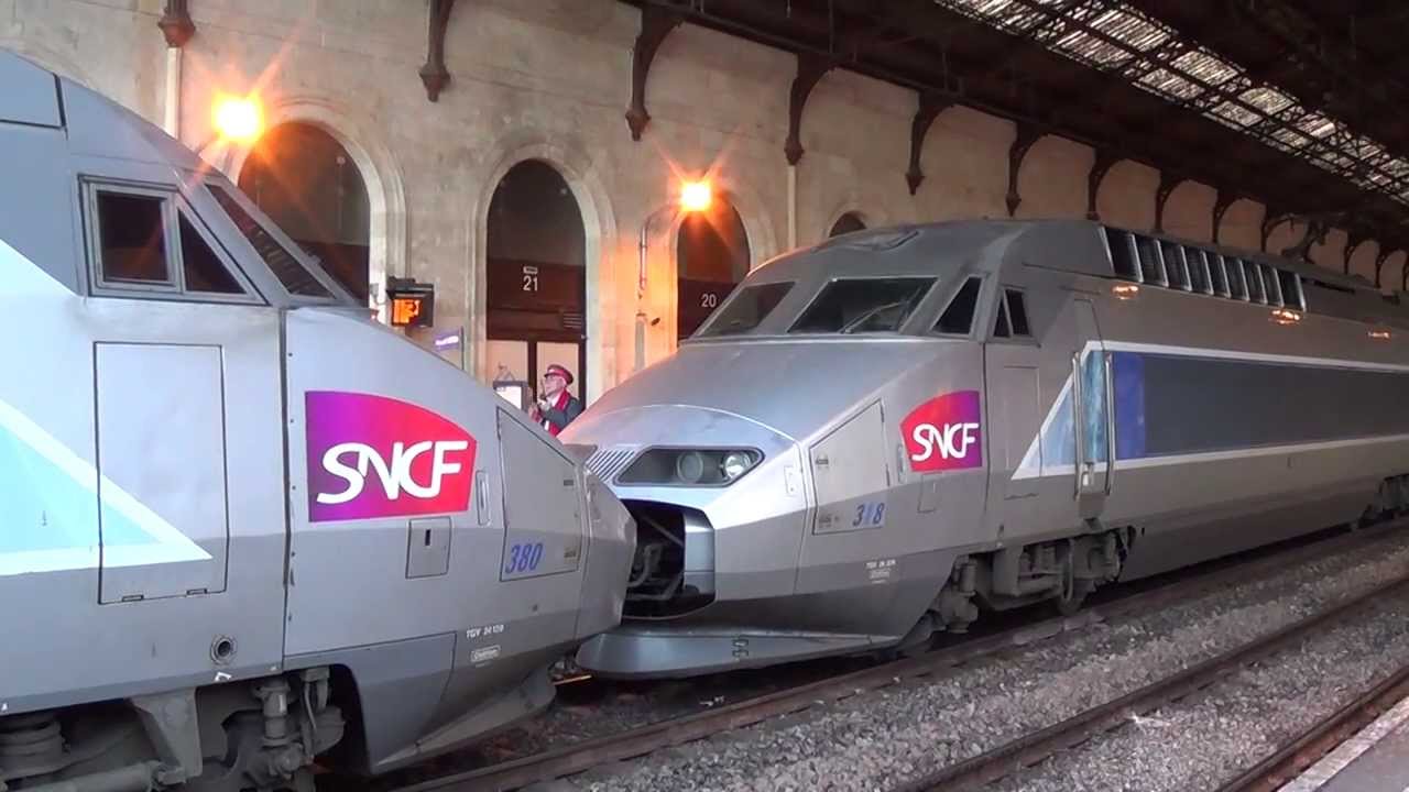 Départ TGV Toulouse Paris + bruit du moteur en gare d'Agen