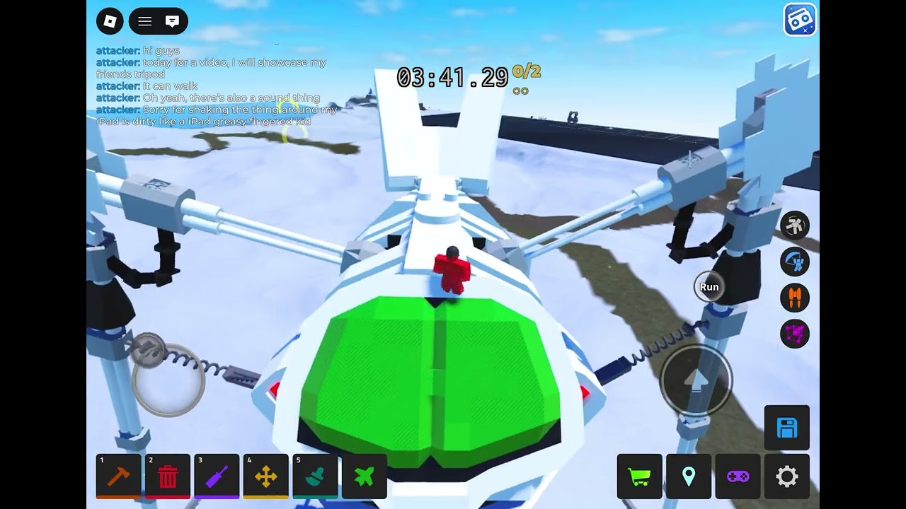 Jeff Wayne tripod showcase (sound and movement in plane crazy)