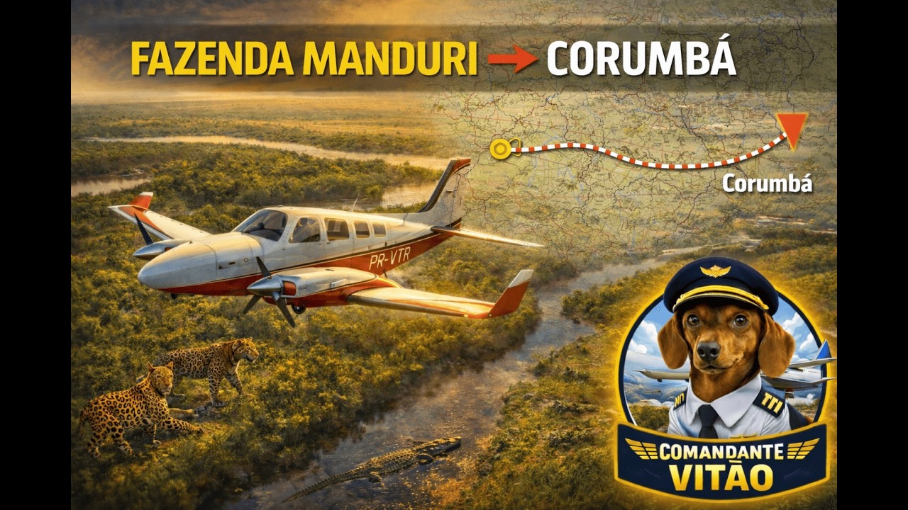 🔴 AO VIVO  Voando VFR Sobre o Pantanal Selvagem | Fazenda Manduri ➜ Corumbá | Baron 58 MSFS 2024