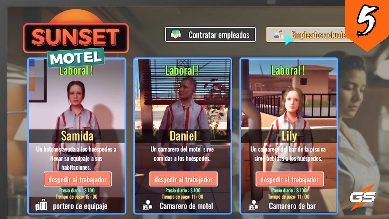 SM #5 | MAS HABITACIONES, MAS EMPLEADOS, MAS MEJORAS! | SUNSET MOTEL Gameplay Espa&ntilde;ol
