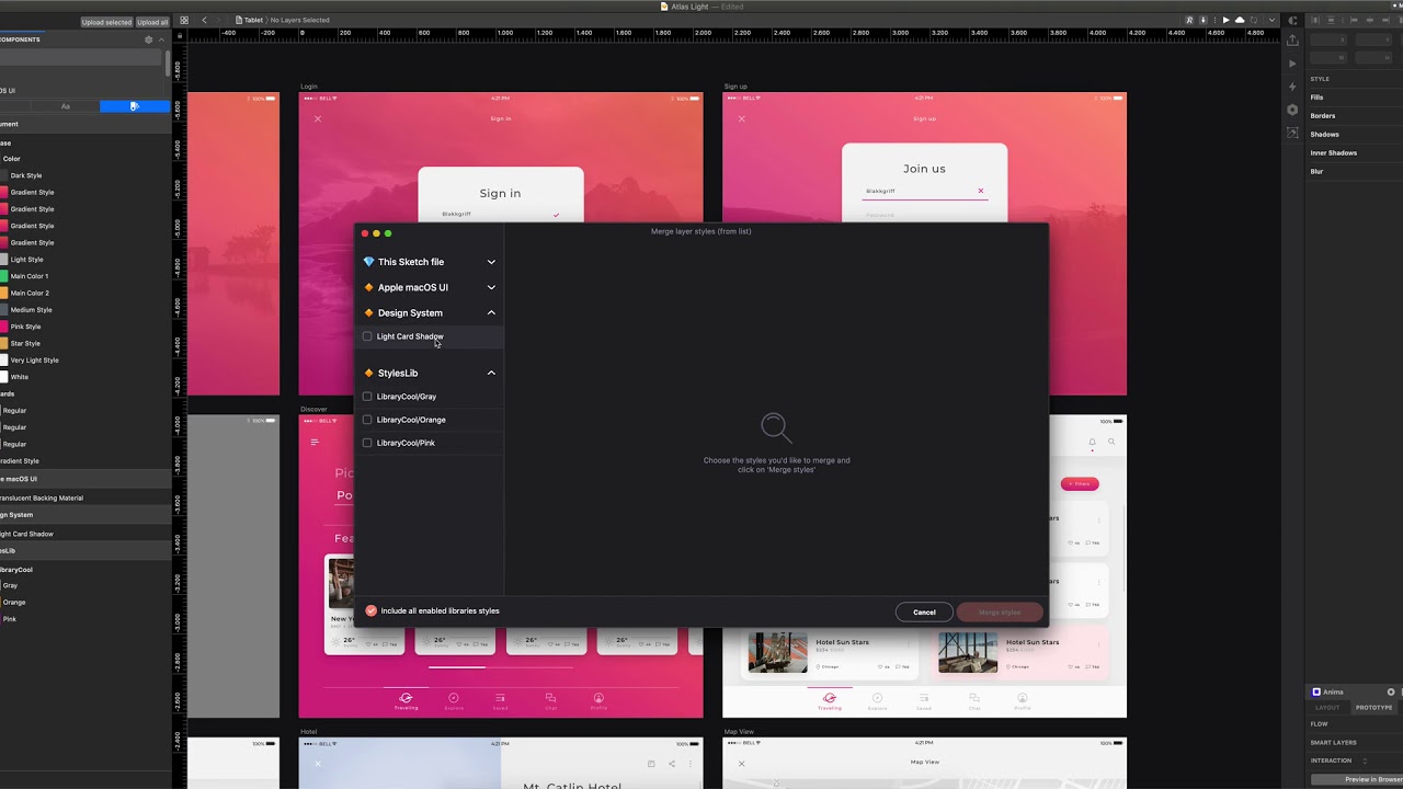 Merge Selected Layer Styles in Sketch