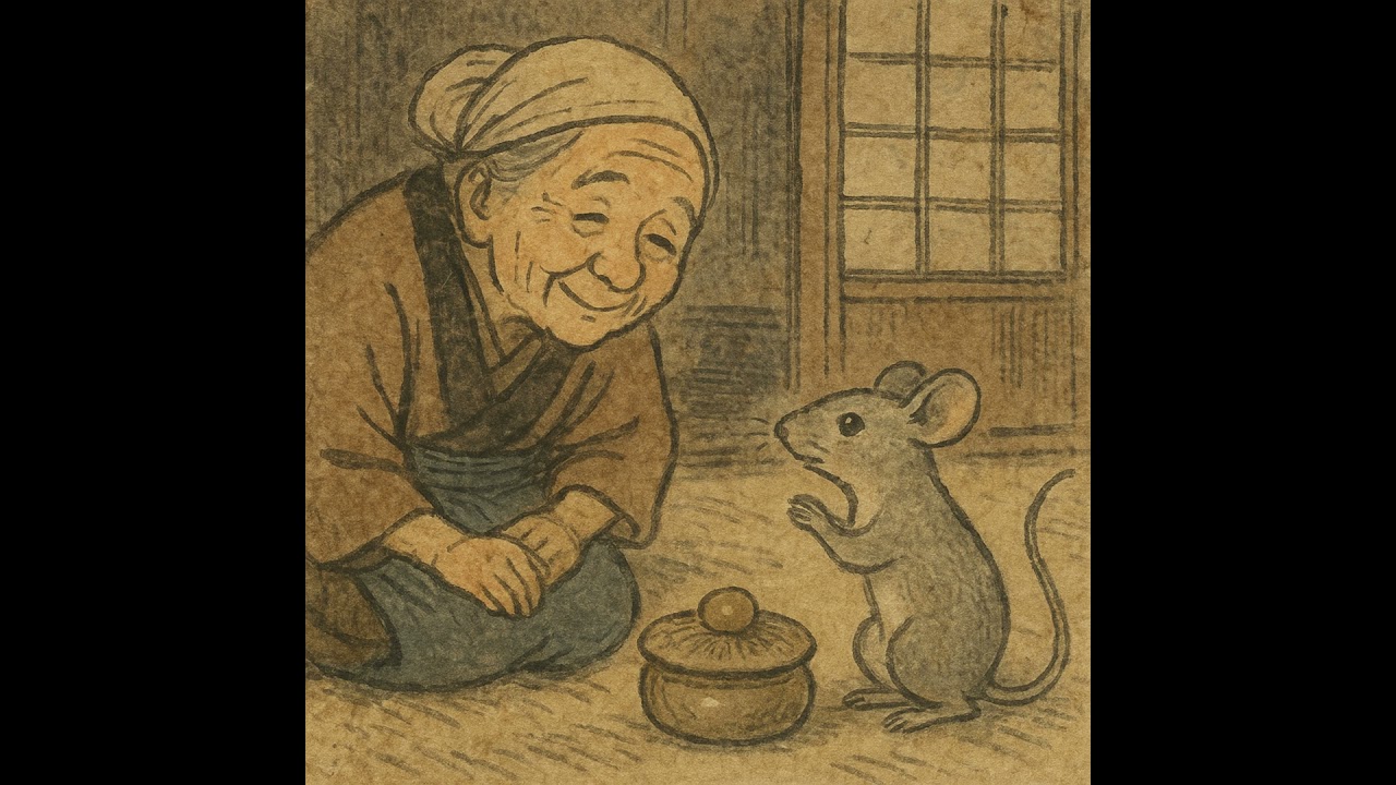 「ネズミがくれた長生きの玉」　親切な婆さんにネズミが御礼したところ…