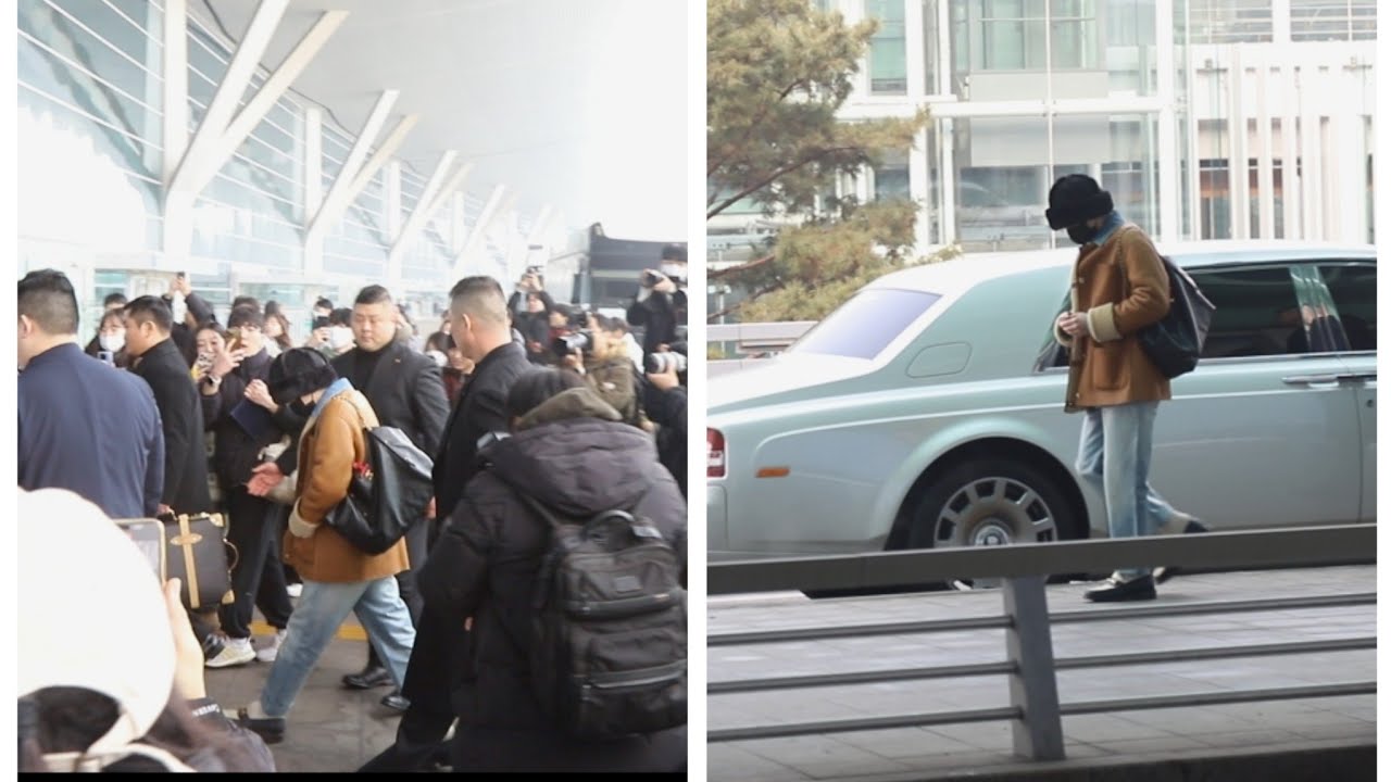 G-Dragon 지드래곤 Incheon Airport Departure 1-21-2025