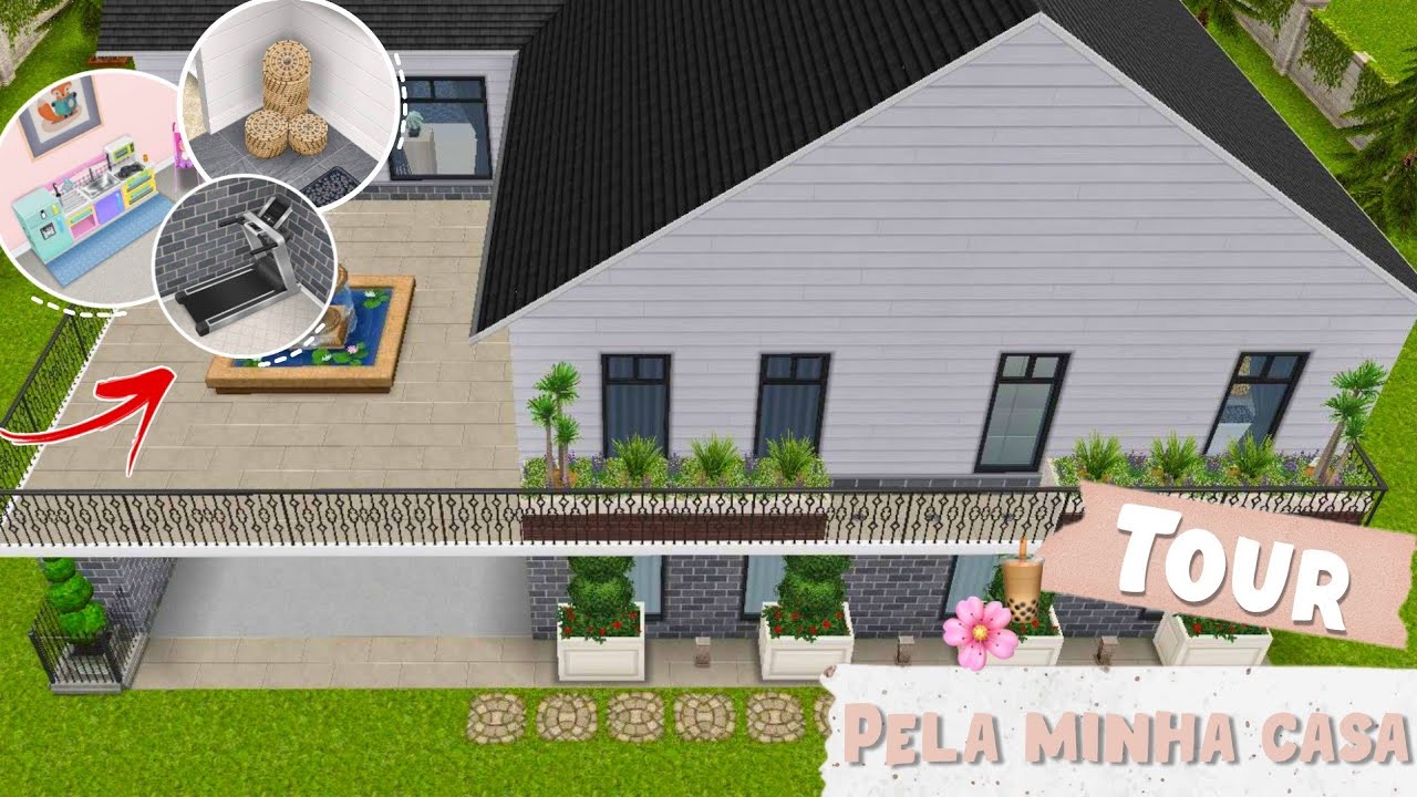 🏡Tour pela minha casa + planta da casa | THE SIMS FREEPLAY