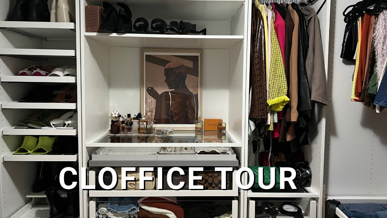 UPDATED CLOSET AND OFFICE (CLOFFICE) TOUR | FUNCTIONAL PAX CLOSET, BEAUTY ROOM TOUR | VLOGMAS DAY 4