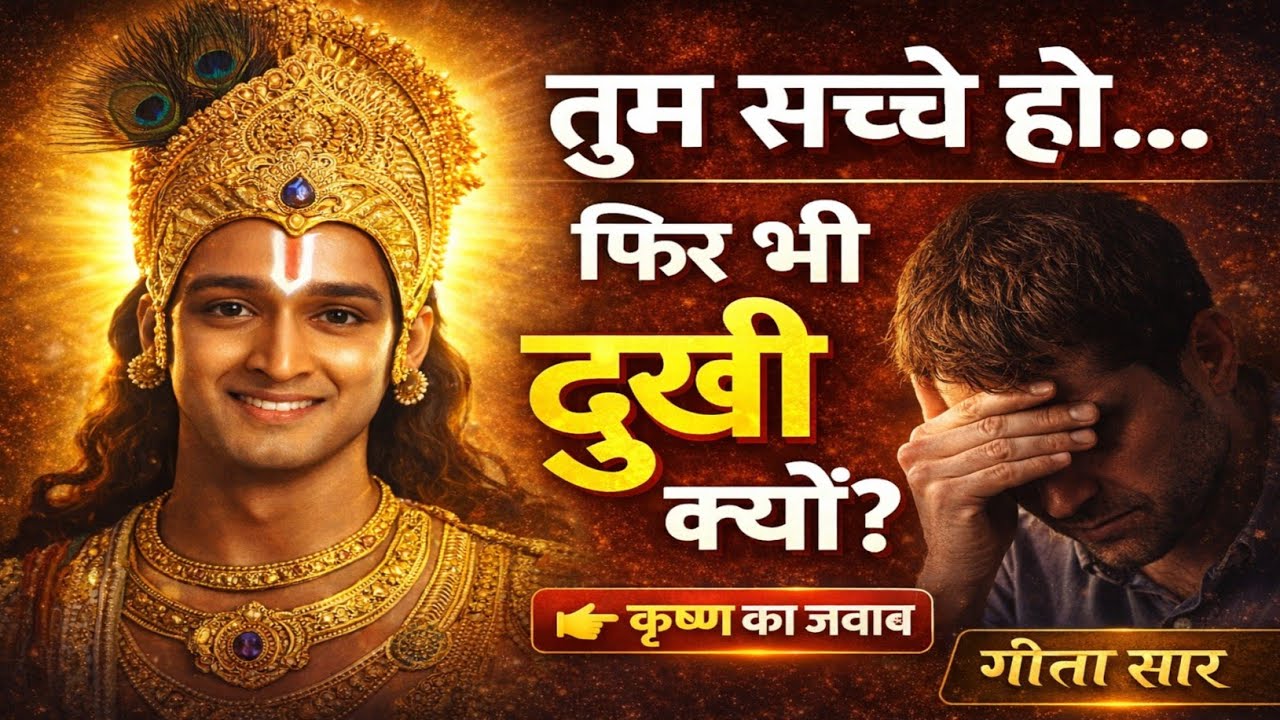 श्री कृष्ण ने बताया – सच्चे लोगों को ही दुख क्यों मिलता है? | गीता सार 🔥