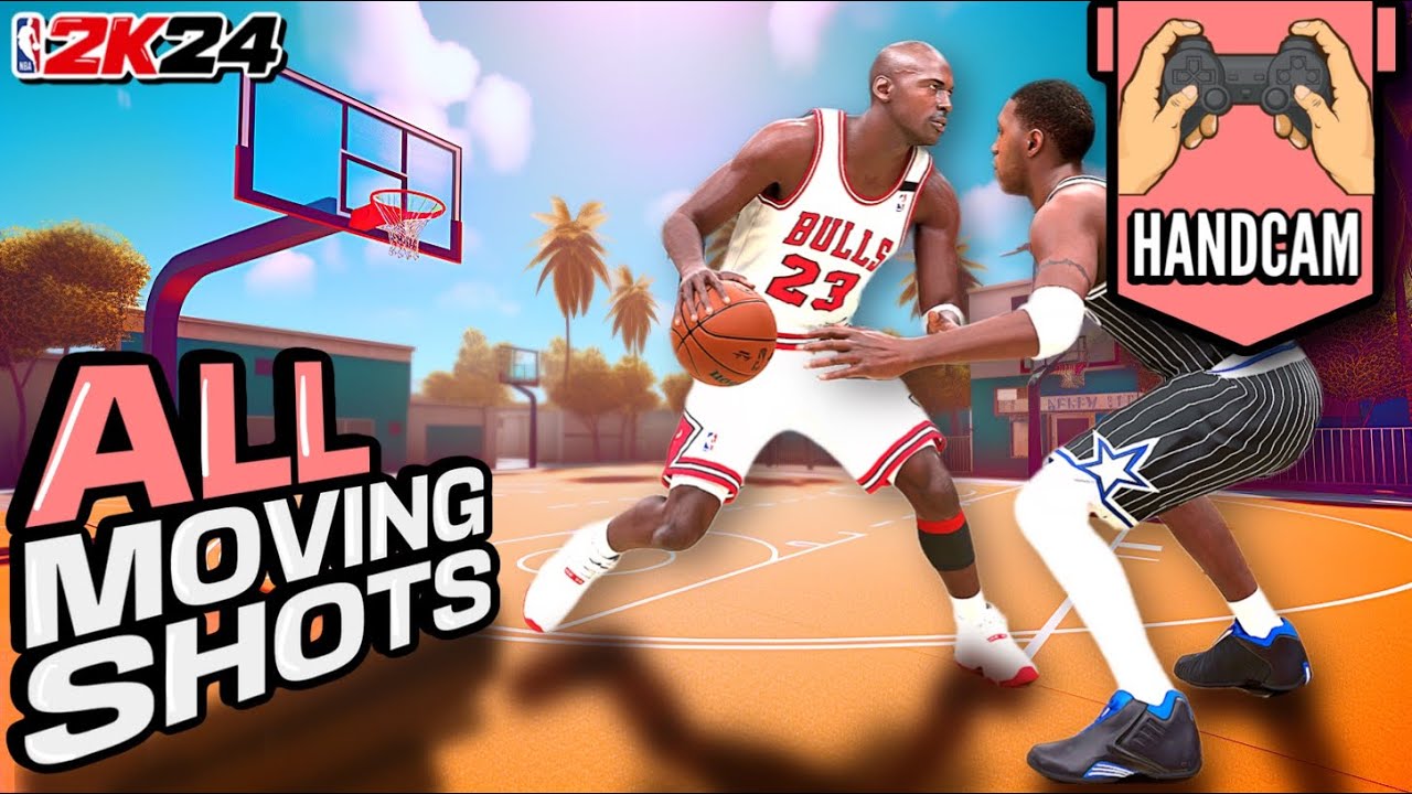 NBA 2K24 MOVING SHOTS TUTORIAL w/ HANDCAM - How to FADE, HOP, STEP BACK, SPIN & ALL Creator Moves