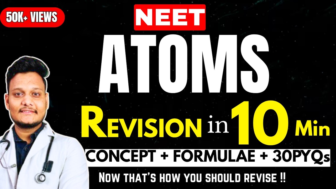 ATOMS - MODERN PHYSICS (Part - 2) | *Formulae, Concept & PYQ's* REVISION IN 12 Min | NEET Physics
