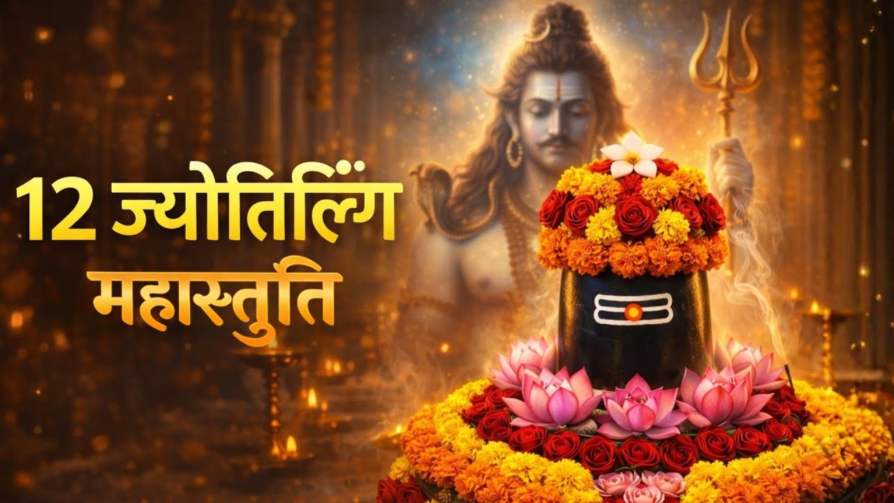 12 ज्योतिर्लिंगों की स्तुति | 12 Jyotirlinga Stuti | Powerful Divine Shiv Mantra for Peace & Power