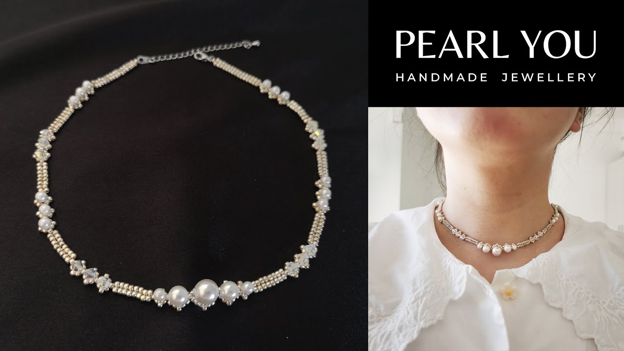 Seed Bead Bridge Pearl Necklace, A Bridge Necklace Connect You and Love, PEARL YOU Handmade Jewelry