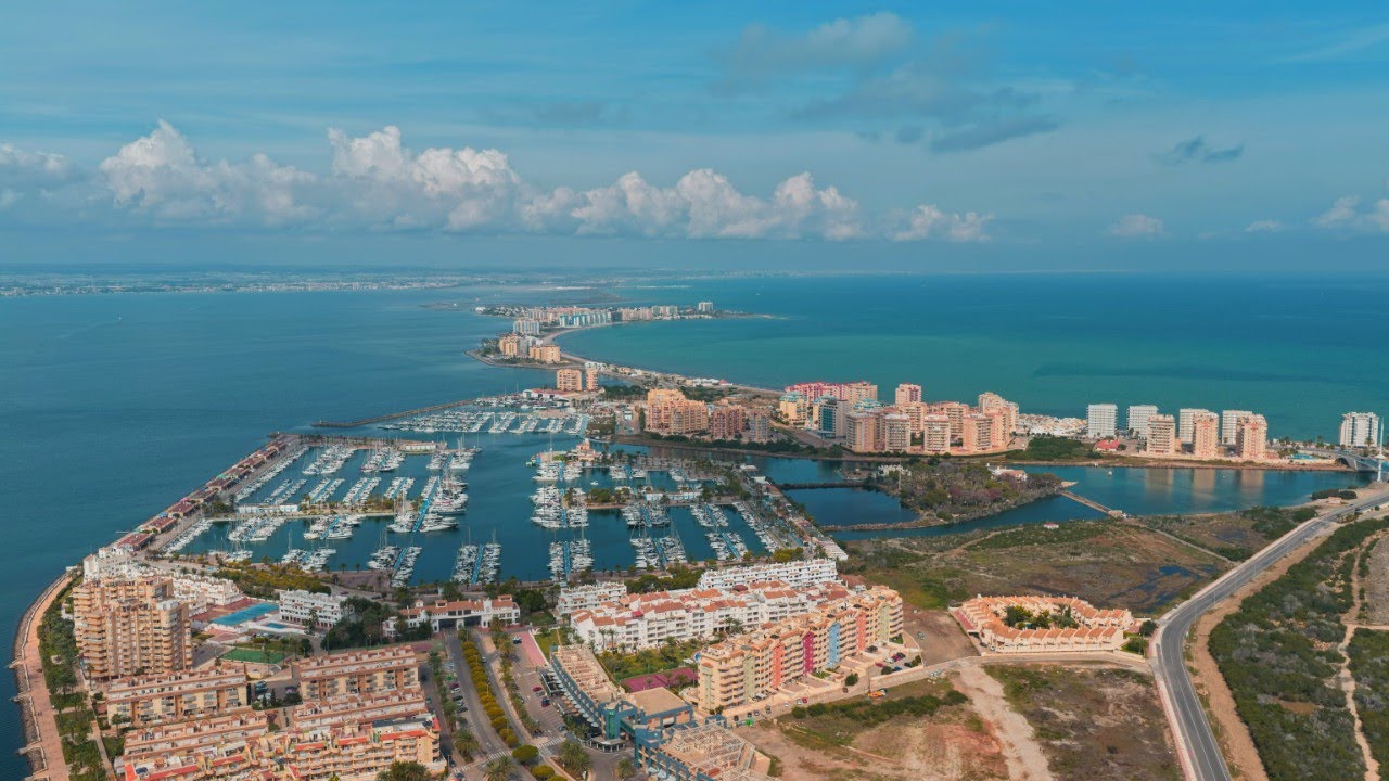 La Manga del Mar Menor Murcia Spain from above