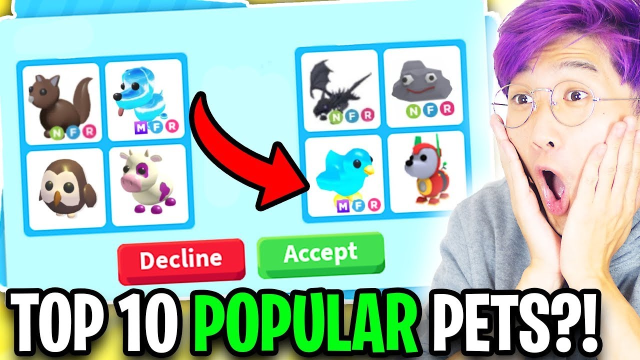 Can We Trade The TOP 10 MOST POPULAR PETS In ADOPT ME!? (LEGENDARY PET TRADES!)