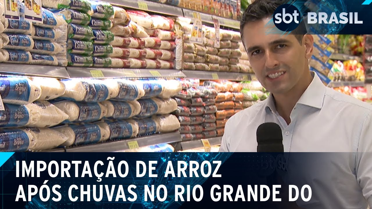 Governo importará 1 milhão de toneladas de arroz após chuvas no RS | SBT Brasil (08/05/24)